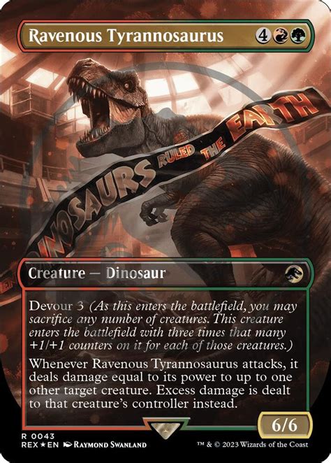 Ravenous Tyrannosaurus Borderless Emblem Universes Beyond