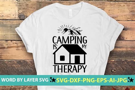 Camping Is My Therapy Svg Cut File Graphic By Nzgraphic Creative Fabrica