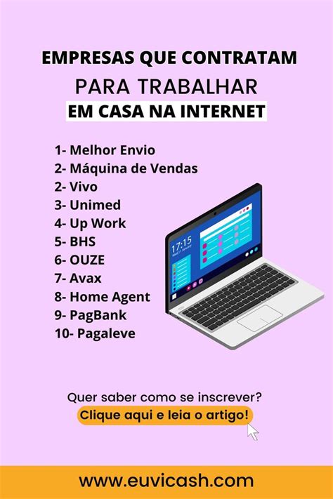 Empresas Que Contratam Para Trabalhar Pela Internet Confira 11 Vagas