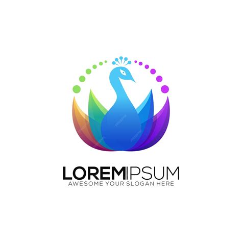 Premium Vector Peacock Gradient Colorful Logo Template