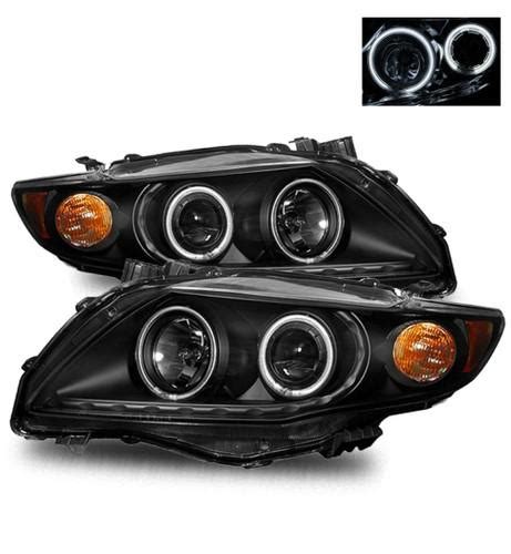 Buy Toyota Corolla Ccfl Angel Eye Halo Black Projector Headlights