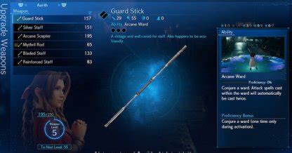 FF7 Remake Bladed Staff How To Get Stats Ability Skill Final