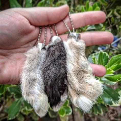 GENUINE Real Lucky Rabbits Foot Keychain Set Of 3 Etsy