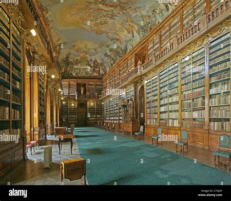 Library Hall In A Baroque Monastery Stock Photo Alamy