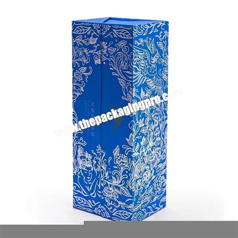 Custom Logo Luxury Bottle Glass Rigid Cardboard Wine Packaging Paper