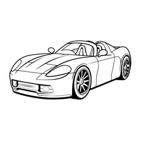 Premium Vector Vector Outline Of A Sleek Race Car Icon Design