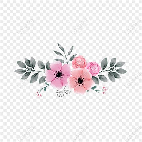 Watercolor Hand Drawn Floral Elements Free PNG And Clipart Image For