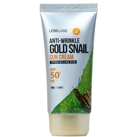 Lebelage Anti Wrinkle Gold Snail Sun Cream Ml Sun Care Bronzers