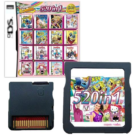 Amazon 520 In 1 Game Cartridge DS Game Pack Card Super