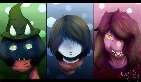 Deltarune Fanart Kris Susie Rasiel By Crazybirdyz On Deviantart