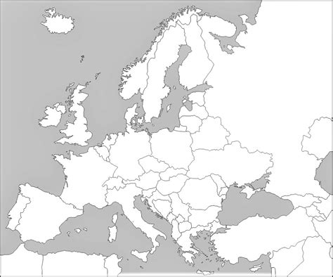 Mapa De Europa Sin Nombre Para Imprimir Para Imprimir