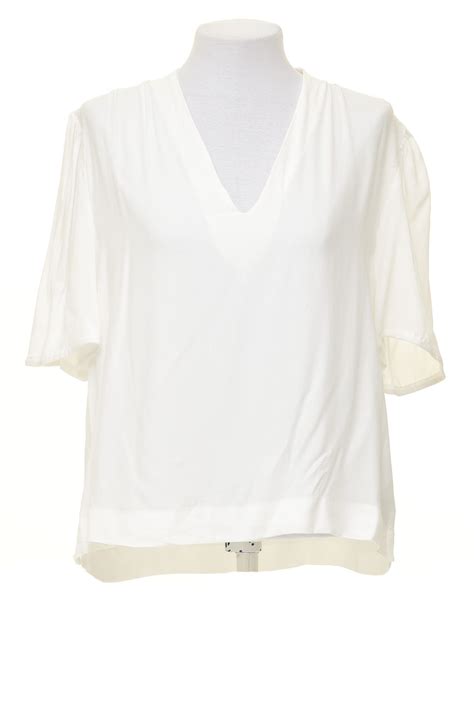 Shoulder Blusa Branca Lisa Troc