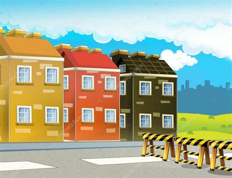 Мультфильм городской фон стоковое фото ©illustrator_hft 89740386