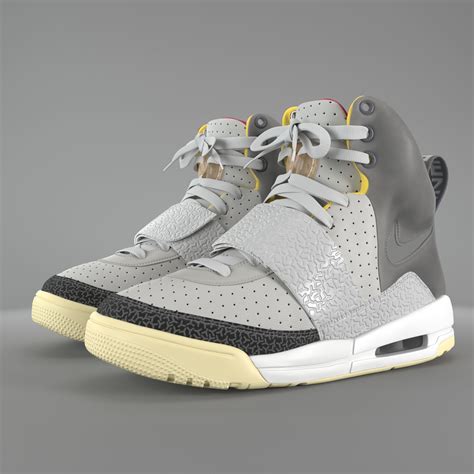 3D model Nike Air Yeezy 1 Zen Grey pbr VR / AR / low-poly | CGTrader