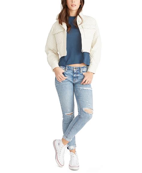 Vigoss Jeans Cropped Quilted Jacket Macys