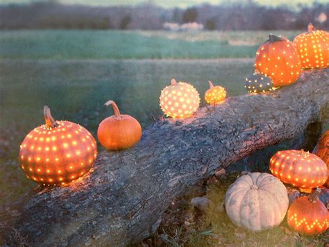 DIY Glowing Pumpkins Tutorial Garden Delights Pumpkin Lights Harvest