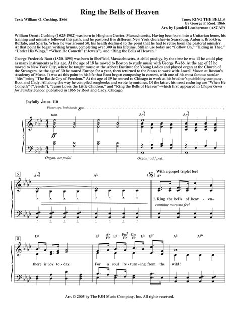 Ring The Bells Of Heaven Arr Lyndell Leatherman By Southwest Baptist