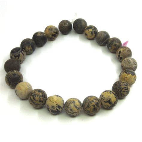 Mm Frosted Varigated Jasper Ilona Biggins Beads Pearls