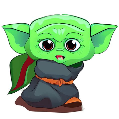 Cute Baby Yoda Graphic Creative Fabrica