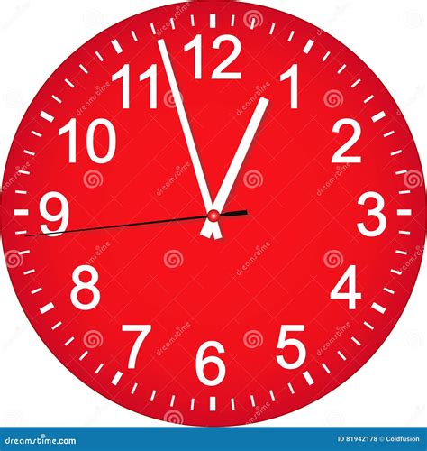 Dial De Reloj Rojo Ilustraci N Del Vector Ilustraci N De Rojo