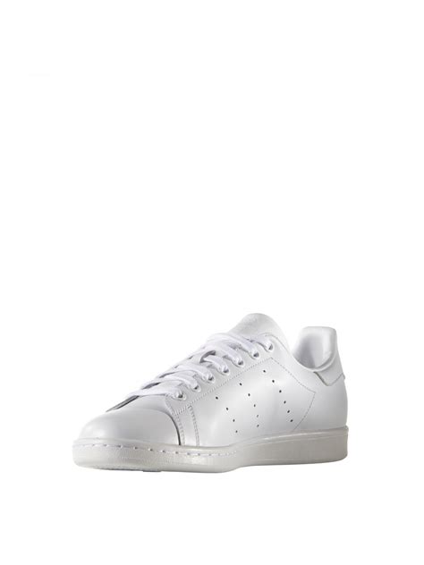 Adidas Stan Smith Simili Cuir Monochrome Blanc