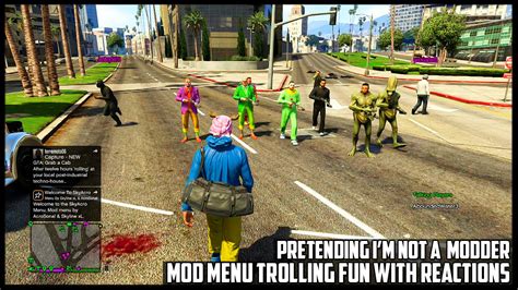 Gta 5 Online Pretending Im Not A Modder Random Mod Menu Trolling