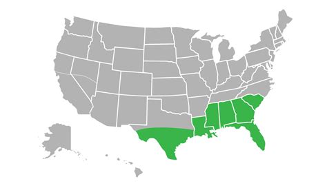 Road Map Of Southern Us States