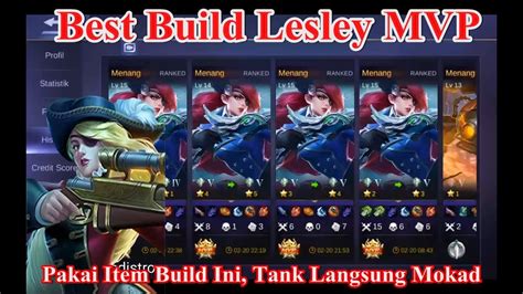 Best Build Lesley MVP Tank Jadi Empuk Kayak Krupuk Tonton Sampai