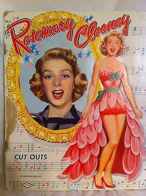 ROSEMARY CLOONEY 1957 UNCUT CELEBRITY PAPER DOLL CUT OUT BOOK