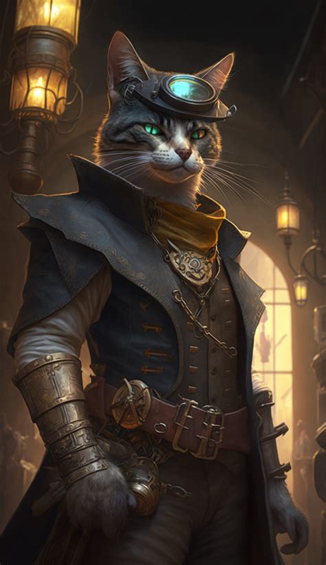 Steampunk Cat Created With Ai By Amanda Church Steampunk Animals