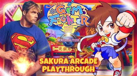 Super Gem Fighter Mini Mix Sakura Arcade Play Through Youtube