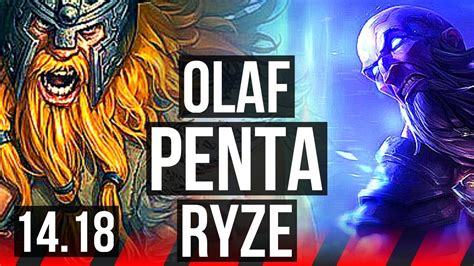 OLAF Vs RYZE TOP Penta 7 Solo Kills 17 3 1 Dominating EUW