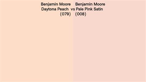 Benjamin Moore Daytona Peach Vs Pale Pink Satin Side By Side Comparison