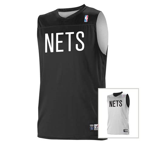 Custom Team NBA Brooklyn Nets Adult Reversible Jersey