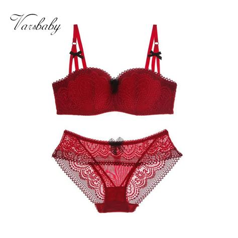 Varsbaby Women S Sexy Lace Wire Free Underwear Half Cup Adjusted Straps