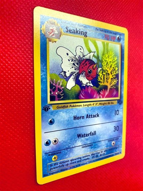 Seaking 1st Edition Jungle 1999 Vintage Pokemon Card 4664 19 Etsy