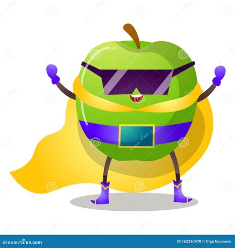 Set Of Superhero Humanized Characters Fruit And Berry In Masks And Capes Vector Illustration In