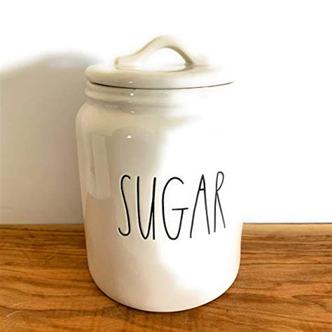 Rae Dunn SUGAR Canister Ceramic 9 Inches Tall Dishwasher Safe