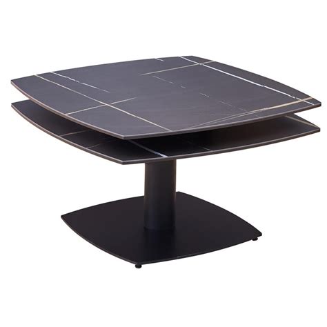 Tables Basses Tonga C Ramique Graphite Plateau Pivotant