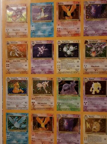 Mavin Pokemon Fossil Kaybee Form 6 Sheet 110 Holo Cards Uncut Sheet