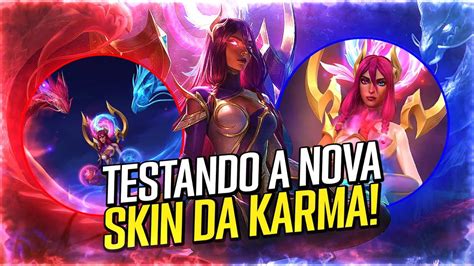 TESTANDO A NOVA SKIN DA KARMA DRAGOA DA TRANQUILIDADE WILD RIFT