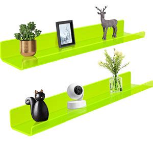 Amazon ROYALITA Acrylic Floating Shelves Wall Mounted Set Of 2