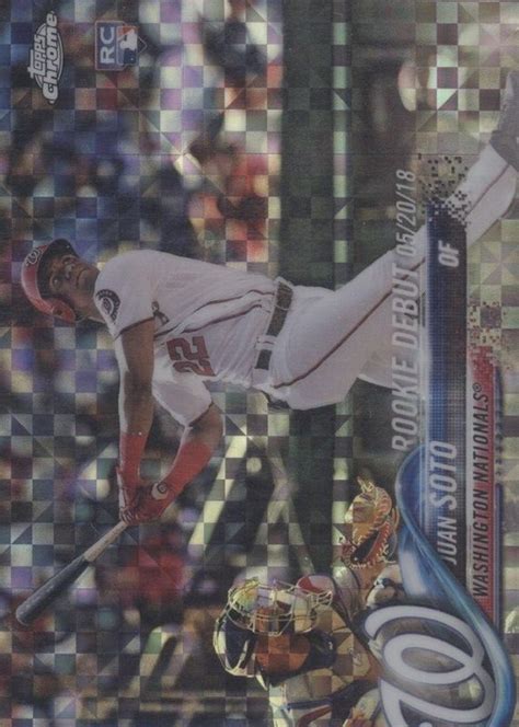 Juan Soto 2018 Topps Chrome Update HMT98 Rookie Debut X Fractor 99