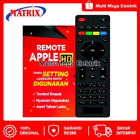 Jual Remote Matrix Apple Dvbt Merah Silver Kuning Garuda Ungu Garuda