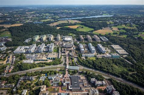 Luftbild Bochum Campus Gebäude der Ruhr Universität in Bochum im