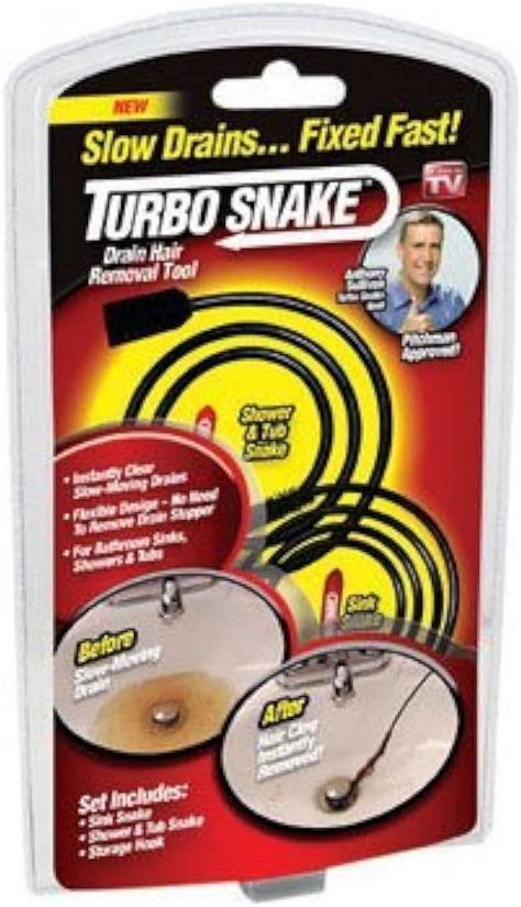 Turbo Snake Flexible Stick Drain Opener As Seen On TV Shower Drain