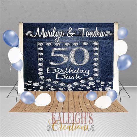 Denim And Diamonds Backdrop Denim And Diamonds Step And Etsy