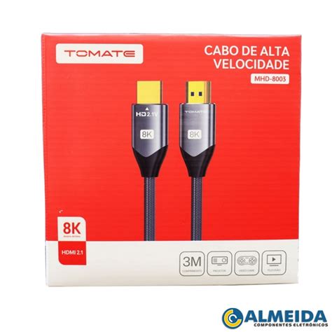 Componentes Eletrônicos Almeida Cabo Hdmi 2 1 Ultra Hd 8k 3 Metros