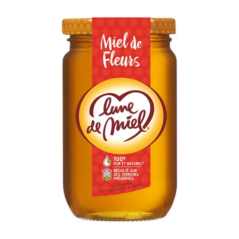 Miel De Fleurs Pot En Verre 375gr En Vente Lune De Miel