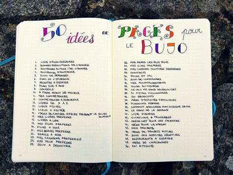 Idees De Pages Bullet Journal Bujo Bujo Id E De Liste Id Es De Journal